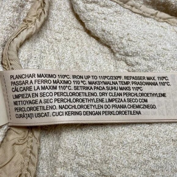 Massimo Dutti Open Front Cardigan Women's Medium Cream Beige Sweater Belted GUC - Picture 7 of 14